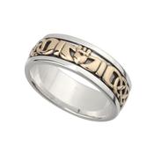 10ct Gold and Silver Gents Claddagh Ring image