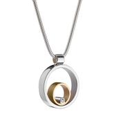Maureen Lynch Circles 9ct Gold &amp; Silver Diamond Necklace image