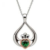 House of Lor Claddagh Green Drop Necklace image