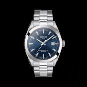 Tissot Gentleman Automatic Silver Steel Blue Dial 40mm Watch T1274071104100 image