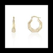 9ct Yellow Gold Large Graduated Wave Creole Earrings image