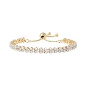 Golden Tennis Bracelet with Cubic Zirconia image