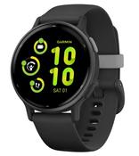Garmin Vivoactive 5 Aluminium Bezel Silicone Band - Slate &amp; Black image