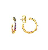Hinnar 925 Sterling Silver Earrings with Multicolor Cubic Zirconia image