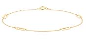 Blush 14ct Gold Geometric Link Chain Bracelet