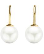 Blush 14ct Gold Mini Swarovski Pearl Drop Earrings image