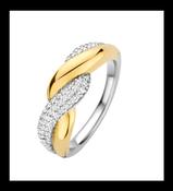 Ti Sento Gold and Cubic Zirconia Women's Ring