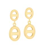 Sterling Silver Gold Plated Small Rambo Drop Stud Earrings image