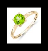 9ct Yellow Gold Round Peridot Claw Ring image