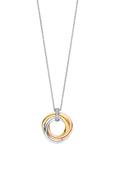 Ti Sento Tricolor Twisted Circle Necklace