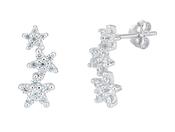 S/S R/P CZ Flower Style Earrings image
