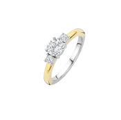 Ti Sento Classic Triple Zirconia Ring