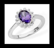 Amethyst CZ Ring image