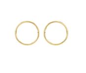 9ct Yellow Gold Endless Hoop Earrings