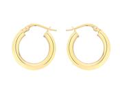 9ct Yellow Gold Tube Polished Hoop Creole Earrings