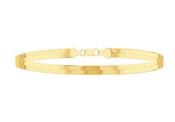 Sterling Silver Gold Plated Triple Herringbone Bracelet