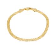 Sterling Silver Yellow Gold Plated Bismark Bracelet