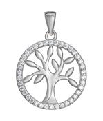 Sterling Silver Cubic Zirconia Tree of Life Pendant image