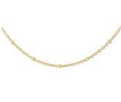 Sterling Silver Gold Plated Cube and Trace Chain