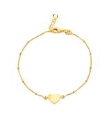 Sterling Silver Yellow Gold Plated Curb and Ball Bracelet Adjustable image