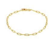 Sterling Silver Gold Plated Paper Chain Bracelet image