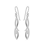 Sterling Silver Crossover Drop Earrings image