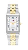 Tommy Hilfiger Gents Ben Rectangular Two Tone White Dial Watch image