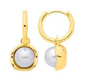 Gold Plated Pearl Statement Drop Earrings image