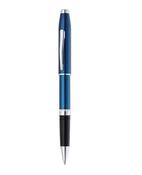 Cross Foundry Glossy Translucent Blue Lacquer with Polished Chrome Appointments Rollerball Pen image