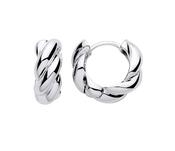 Silver Twist Hoop Earrings image