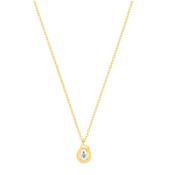 18K Gold Plated CZ Pendant Necklace - 16" image