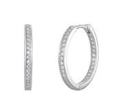 S/S CZ Hinged Hoops image