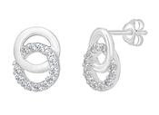 S/S CZ 2 Circle Earrings image