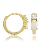 Georgini Opal Glow White Created Opal Hoop Earrings image