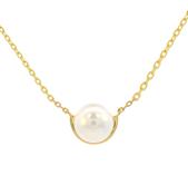 Georgini Adagio Crescent Nine-2-Five Pearl Gold Necklace image