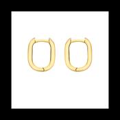 9ct Yellow Gold 10.5mm x 13.5mm Rectangular Hoop Creole Earrings image