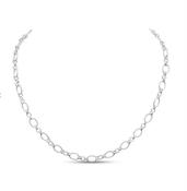 Silver 7.5mm Handmade Textured Oval Chain image
