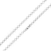 Silver Handmade 5mm Round Belcher Chain Bracelet 7.5" image