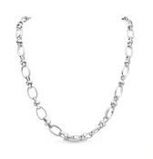 Silver 8.5mm Handmade Oval Pinch Chain 8.5" image