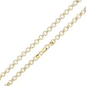 18ct Yellow Gold Vermeil 6.1mm Handmade Two-One Cable Chain, 7.5" image