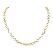 18ct Yellow Gold Vermeil 6mm Handmade Round Belcher Chain image