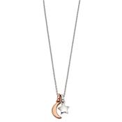 Collette Rose Gold Plated Double Star &amp; Moon Necklace image