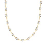 Gold Tone Chain with Silver Beads (16 inches)40cm image
