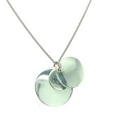 Silver Triple Disc Pendant 20mm Diameter on 40cm Chain A image