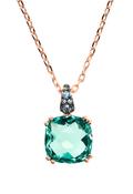 Bronzallure Necklace with Square Prisma Gem and Pavé image