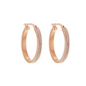 Rose Gold Plated Sterling Silver Hoops image
