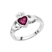 February Birthstone Claddagh Ring image