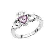 June Birthstone Claddagh Ring image