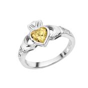 November Birthstone Claddagh Ring image