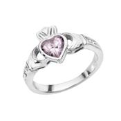 October Birthstone Claddagh Ring image